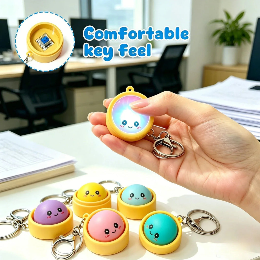 3D Printed Dumpling Keyboard Keychain Fidget Clicker Toy Fidget Keychain Toy Qme