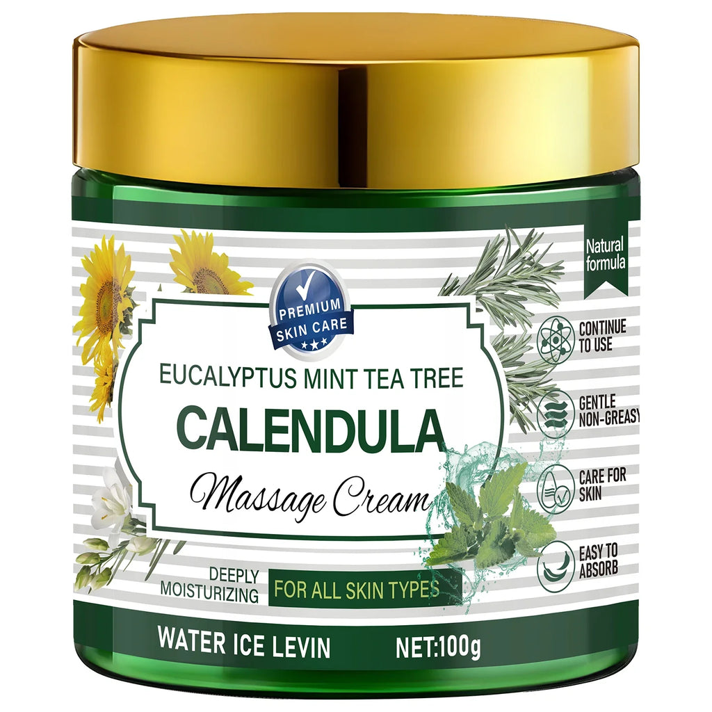 Eucalyptus Mint Tea Tree Calendula Massage Cream | Retinol Body Massage Cream Qme Gold 100g