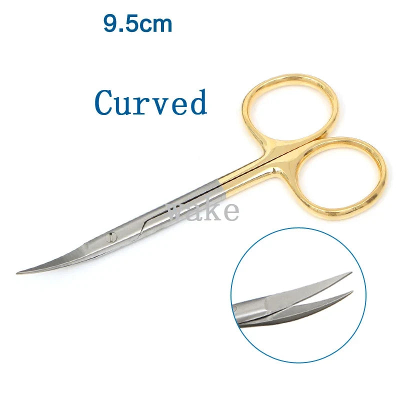 Stainless Steel Needle Holder Plier & Scissors – Straight Tip Needle Holder Plier Qme curved tip