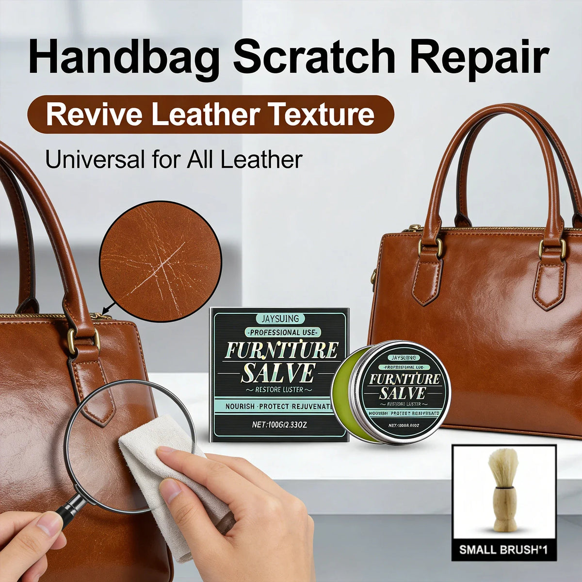 Leather Furniture Care Ointment – Nourishing Fiber Restorer Leather Care Conditioner Qme