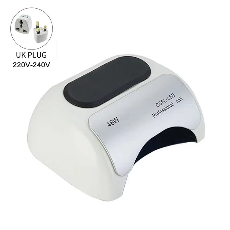 VamsLuna 48W UV LED Nail Lamp – 3-Timer Pro Gel Nail Dryer UV LED Nail Lamp Qst UK Plug