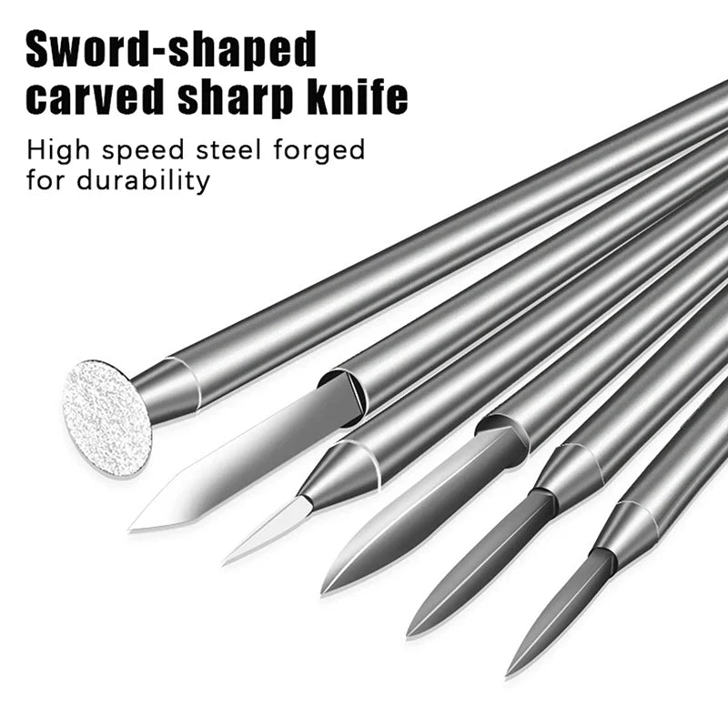 Electric Engraving Drill Bit Set – Wood Carving & Grinding Kit Engraving Drill Bit Set Qme