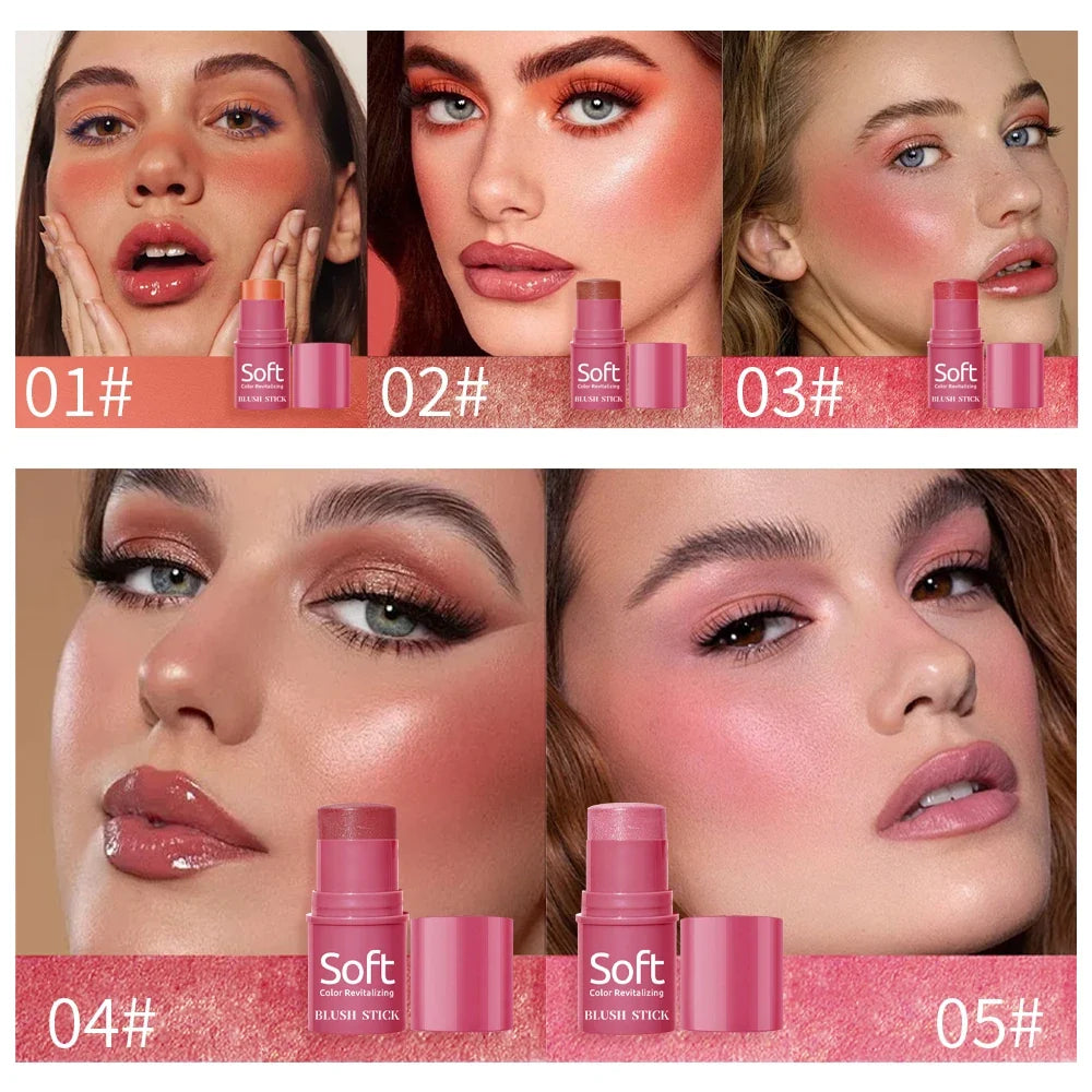 Multifunctional Blush Stick – Natural Matte Nude Makeup | Qme Cream Blush Stick Qme