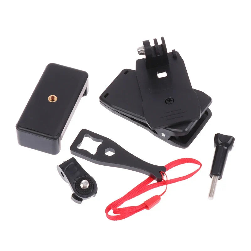 Backpack Strap Phone Clip Mount – Anti-Slide Adjustable Holder Phone Clip Mount Qme