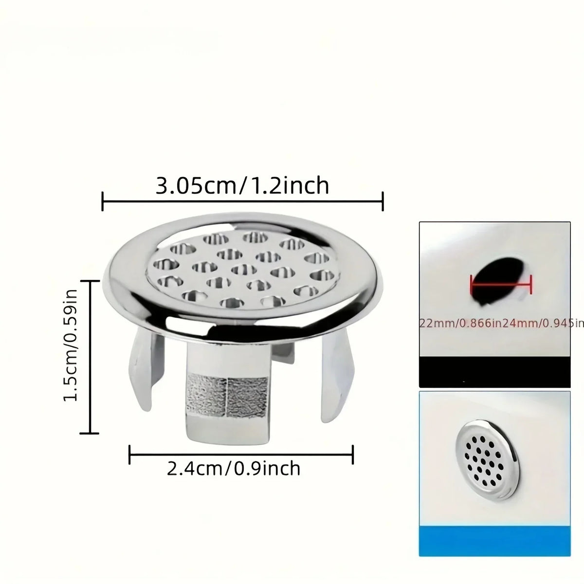 Ceramic Sink Overflow Cover | Decorative Round Basin Insert Sink Overflow Cover Qme