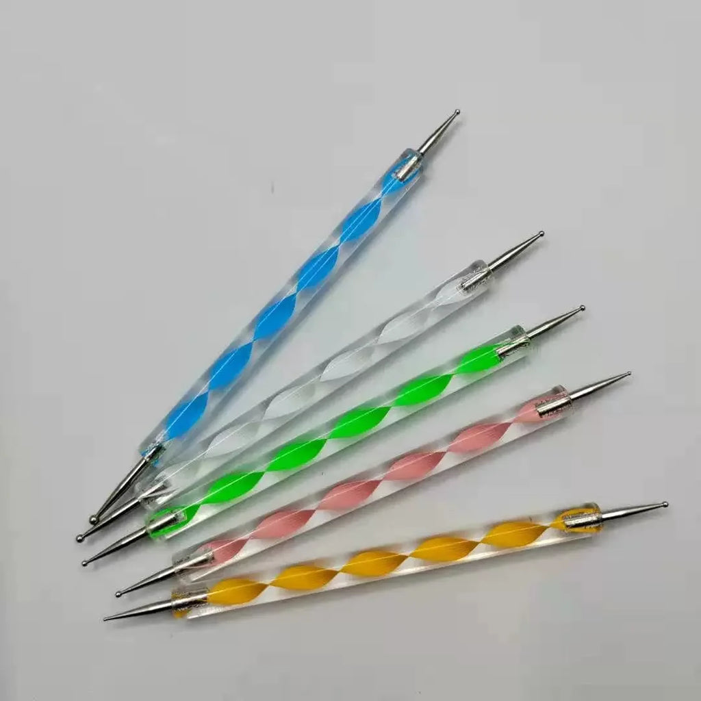 Nail Dotting Pens Set | Rotatable DIY Nail Art Tools 5–10 Pc Nail Art Dotting Set Qme