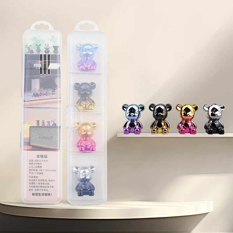 Cartoon Bear Car Center Console Ornaments – 9 Colors | ABS Car Interior Ornament Qme A2