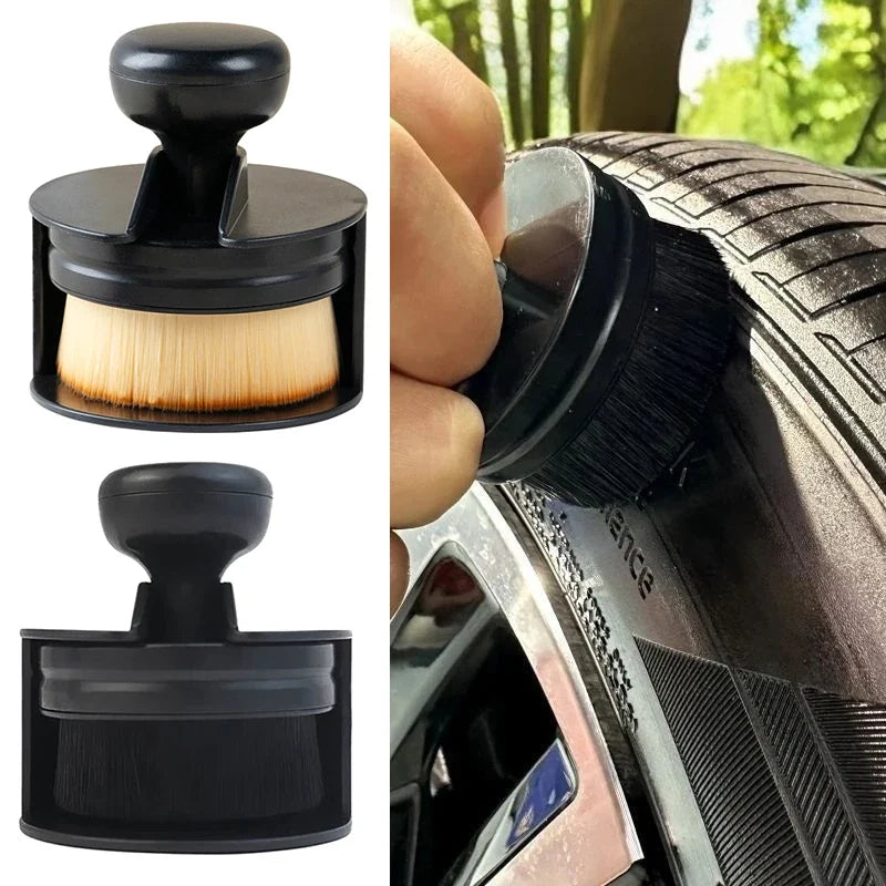 Microfiber Car Tire Crevice Detailing Brush – Shine & Polish Car Detailing Brush Qme