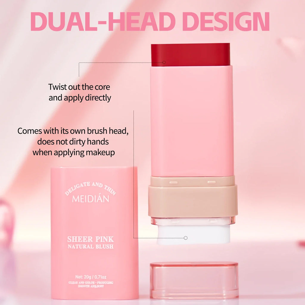 Qme Blusher Stick – Natural Finish, Long-Lasting Blush Blush Stick Qme