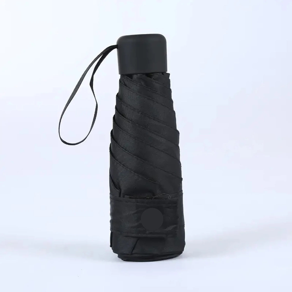 Compact 6-Fold Mini Umbrella – Portable Sun & Rain, Multi-Color Folding Mini Umbrella Qst black 6K Iron
