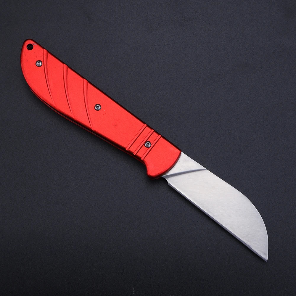 XUAN FENG Folding Fruit Knife – 5CR Steel, Aluminum Handle Folding Pocket Knife Qst