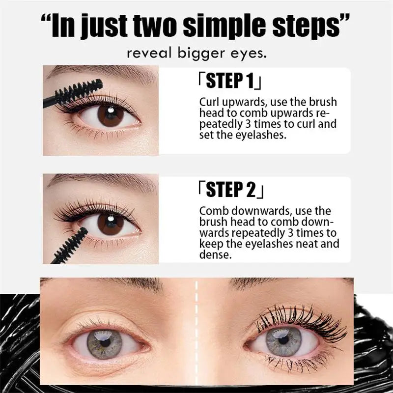 Waterproof Silk Fiber Mascara – Lengthening & Volumizing Silk Fiber Mascara Qme