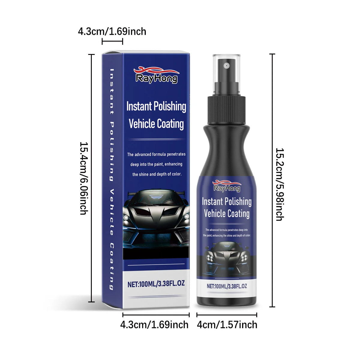 Rayhong Nano Car Coating – UV Protection & Scratch Resistant Car Nano Coating Qst 1pc
