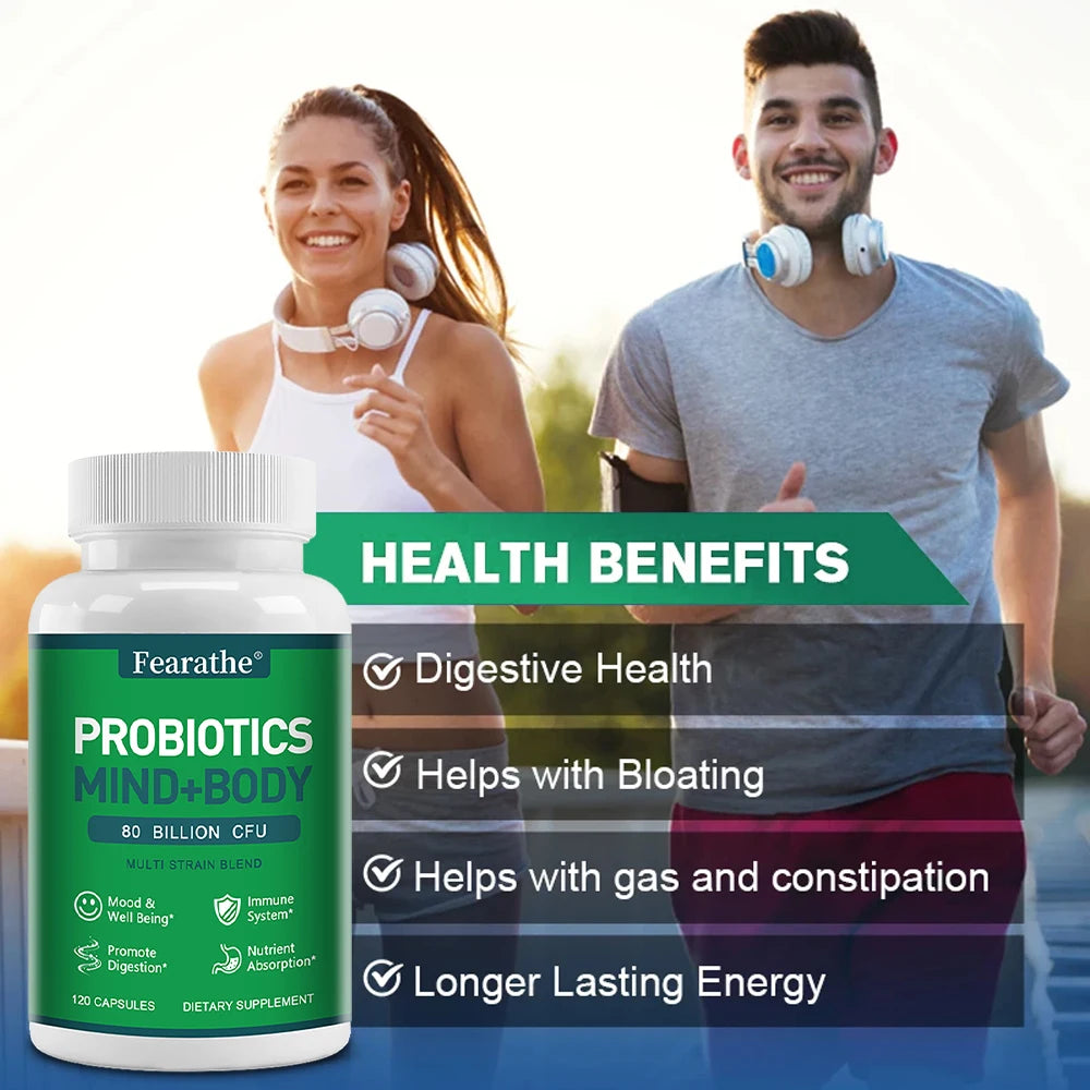 Prebiotics Probiotics & Digestive Enzymes Capsules | Gut Health Probiotic Supplement Qst