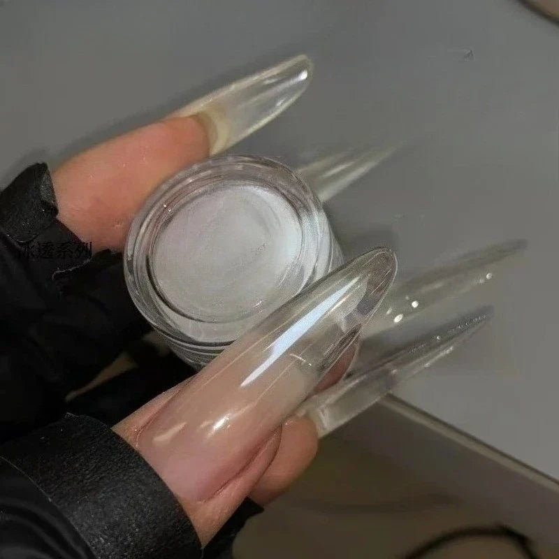 Aurora Crystal Nail Mirror Powder – Moonlight Pearl Shimmer Nail Art Powder Qme