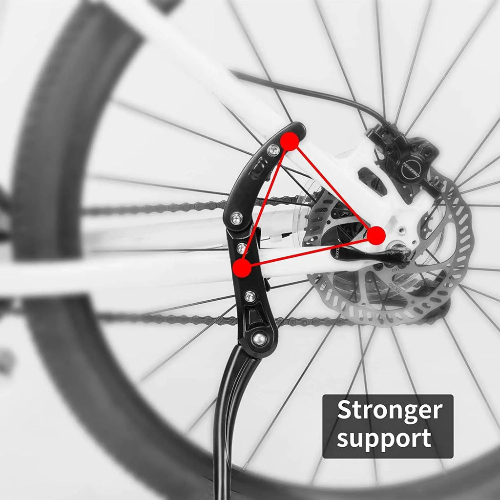 Adjustable Aluminium Rear Bike Kickstand – Universal 24"–29" Bicycle Kickstand Qme