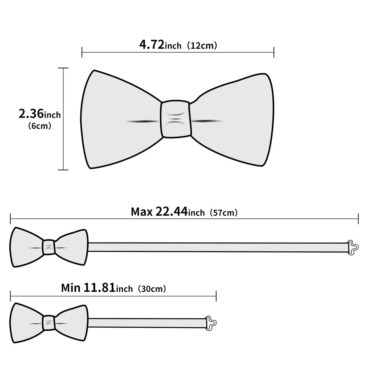 Men's Silk Bow Tie, Pocket Square & Cufflinks Set – Purple Bow Tie Gift Set Qme