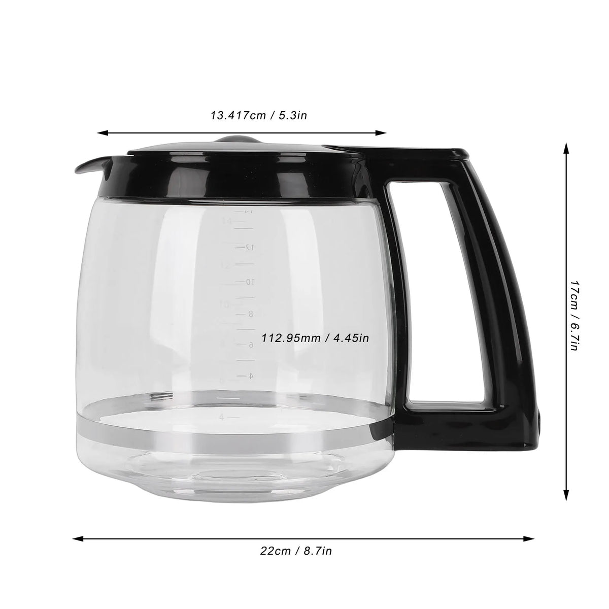 Glass Coffee Carafe Heat-Resistant Handle | Easy Clean Coffee Carafe Qme