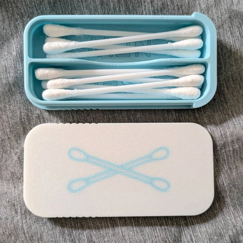 Mini Sliding Cotton Swab Storage Box – Portable Travel Case Swab Storage Case Qst
