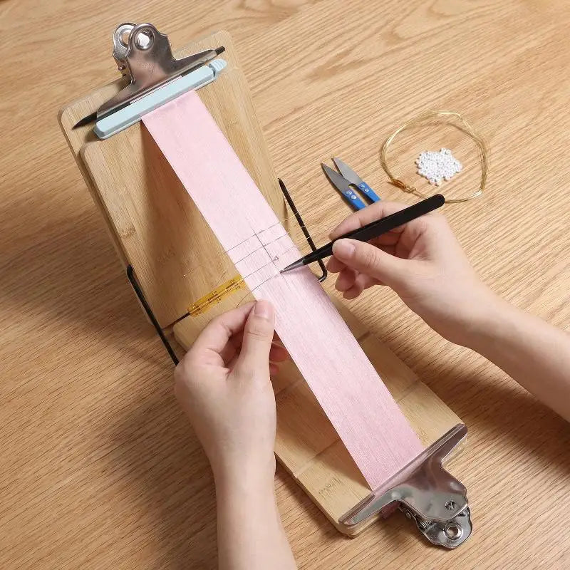 Wooden Frame Adjustable Fabric Flower Maker – Velvet DIY Tool Fabric Flower Maker Qme