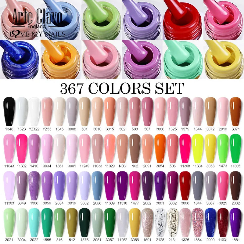 Arte Clavo Gel Nail Polish – 140 Colors Semi-Permanent UV Gel Gel Nail Polish Qme