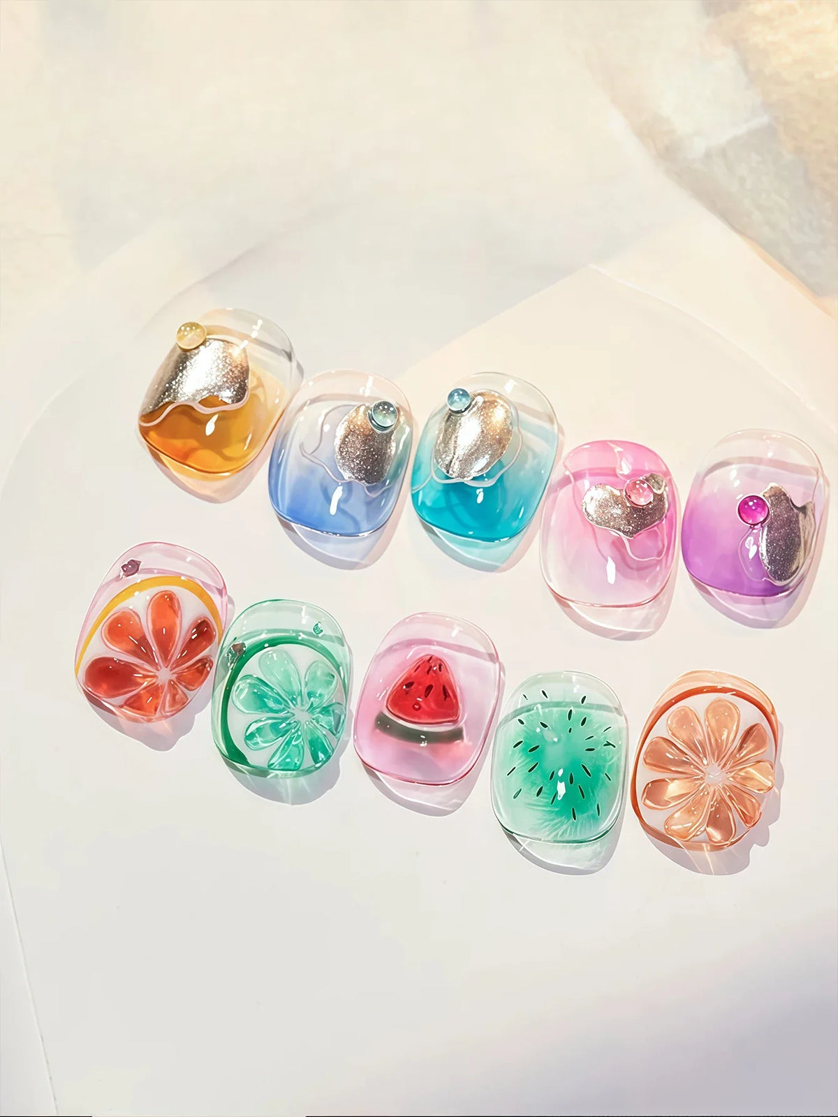 9-Color Jelly Glass Gel Nail Polish Set – Translucent Gloss Gel Nail Polish Set Qme