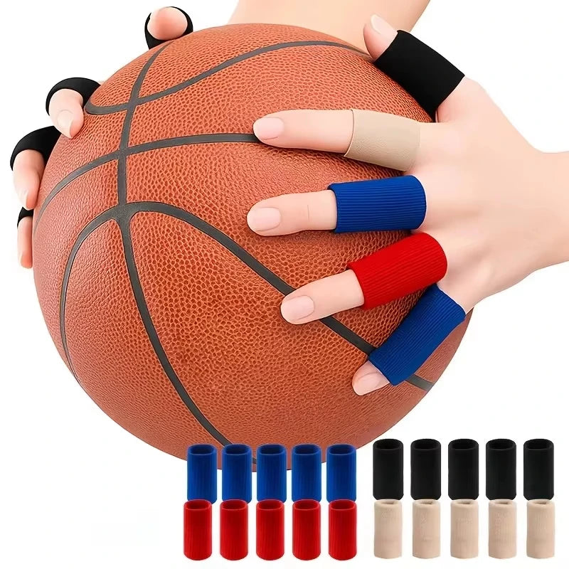 Finger Compression Sleeves – Elastic Breathable Sports Finger Guard Sports Finger Sleeves Qst