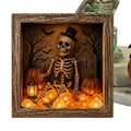 Sea Glass LED Memory Box Framed Artwork – Halloween Décor LED Framed Artwork Qme as showing A China Mainland