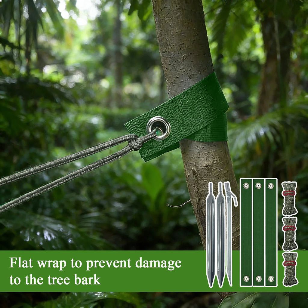 Heavy Duty Green Tree Stake Support & Tying Straps Tree Stake Straps Qme