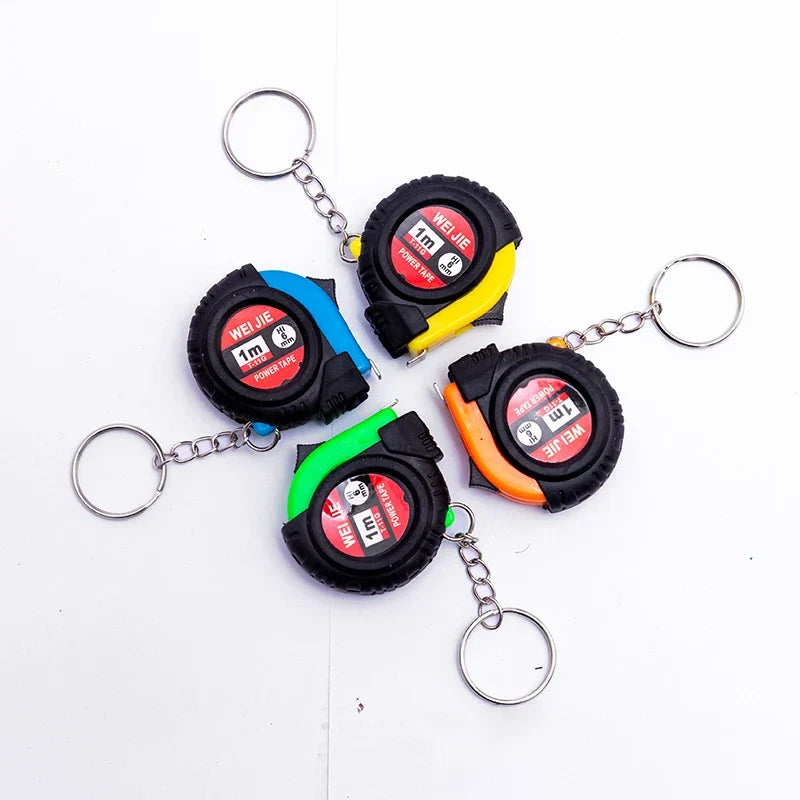 Mini Keychain Tape Measure – Metric Retractable Pull Ruler Keychain Tape Measure Qme