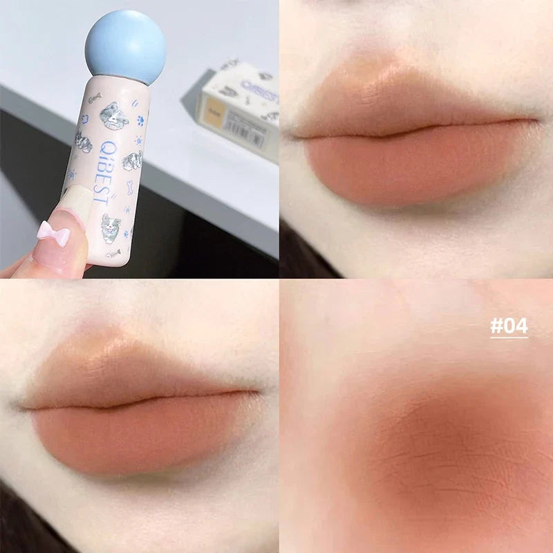 QIBEST Nude Matte Liquid Lipstick – Waterproof, Long-Lasting Liquid Lipstick Qme