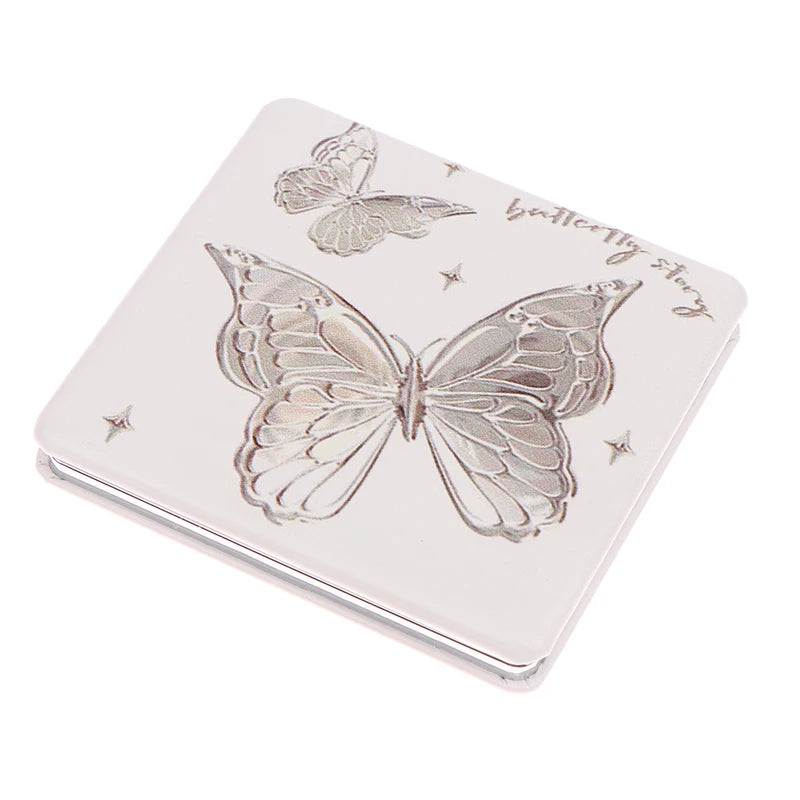 Double-Sided Folding Pocket Makeup Mirror – HD & Magnified Pocket Makeup Mirror Qst White