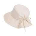 Women's Wide-Brim Foldable Sun Hat with Bow | Beach Travel Wide Brim Sun Hat Qst Beige