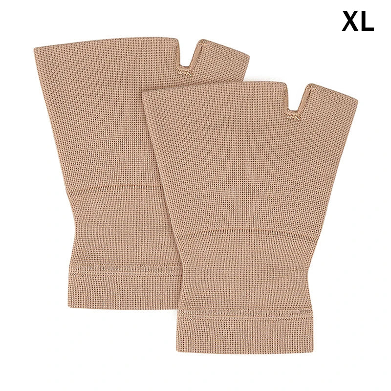 Compression Wrist & Thumb Support Brace Sleeve – 1 Pair Wrist Support Brace Qst XL Nude