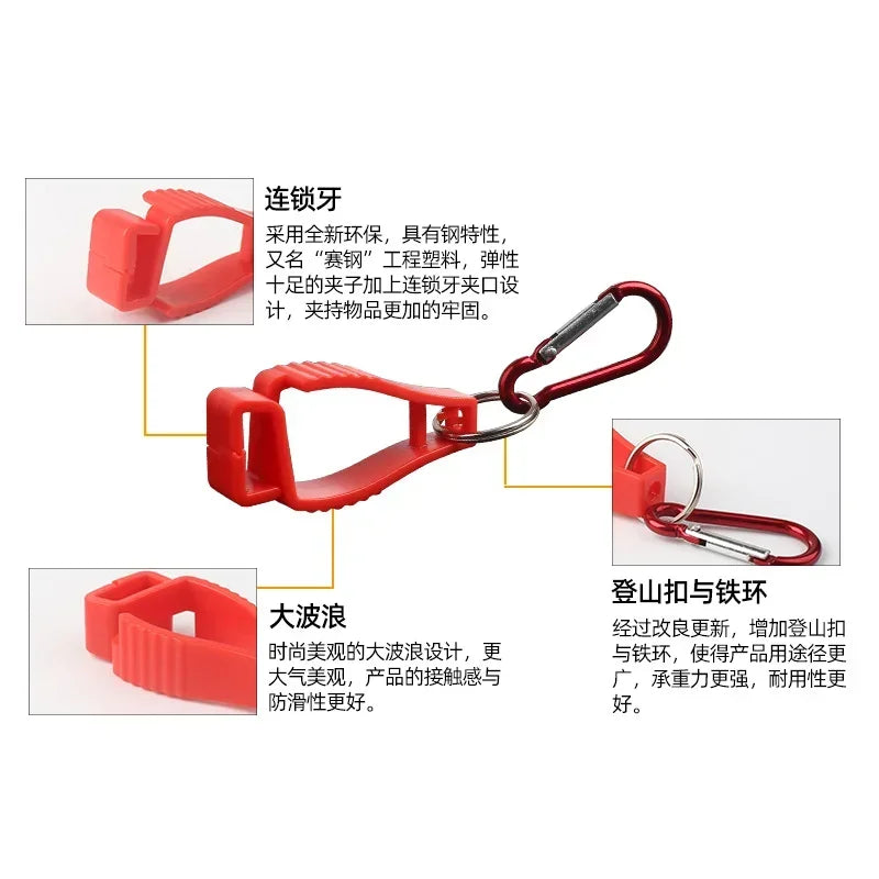 Plastic Glove Clip Hanger & Safety Holder for Work Gloves Glove Clip Holder Qme