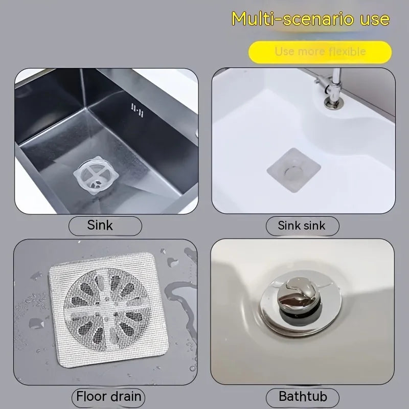 Disposable Shower Drain Hair Catcher Mesh Cover & Strainer Drain Hair Catcher Qme