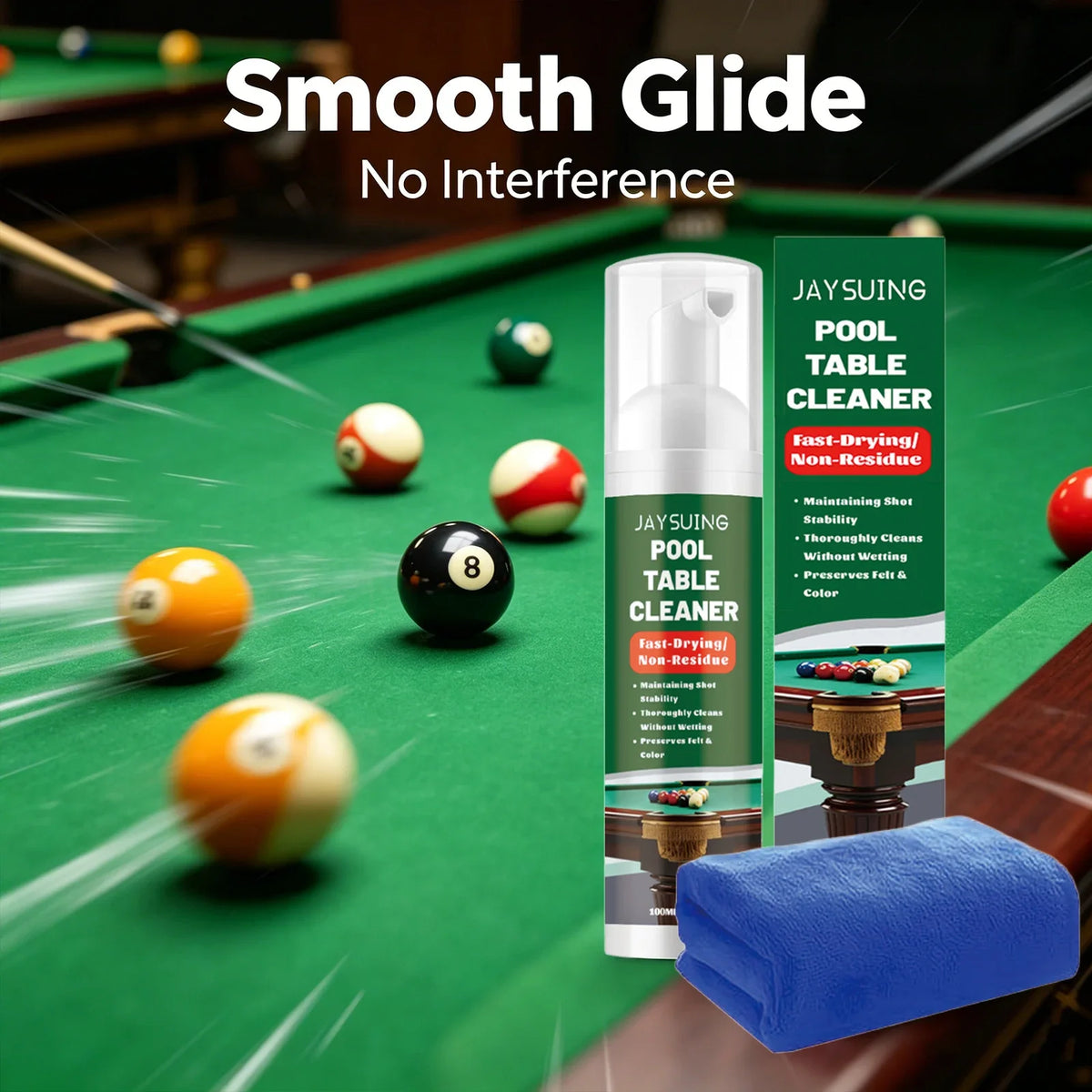 Pool Table Cleaner Spray | Felt Care & Ball Polish – Qme Pool Table Cleaner Qme