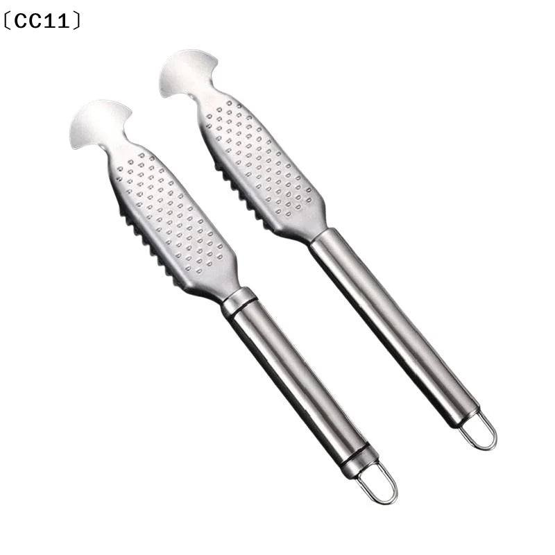 Stainless Steel Double Row Fish Scaler – Kitchen Cleaning Tool Fish Scaler Tool Qme