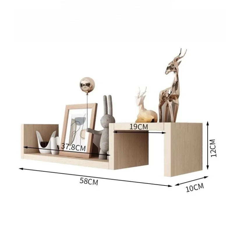 Wood Wall Mounted Shelf – Living Room, Bathroom & Kitchen Wall Mounted Shelf Qme