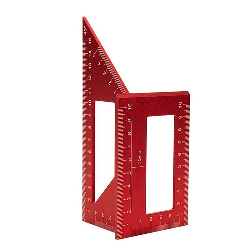 Aluminum Square Angle Ruler Marking Gauge – 45 & 90 Degree Angle Marking Gauge Qme Red