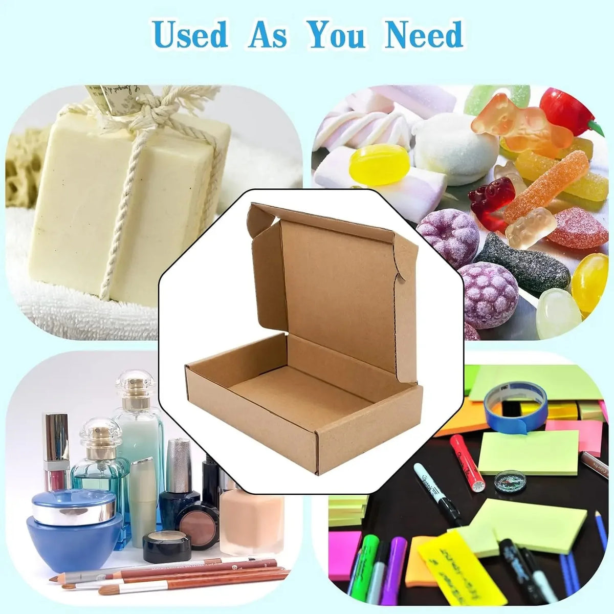 Corrugated Cardboard Box Mailers 20-Pack – White & Brown Cardboard Mailer Boxes Qme