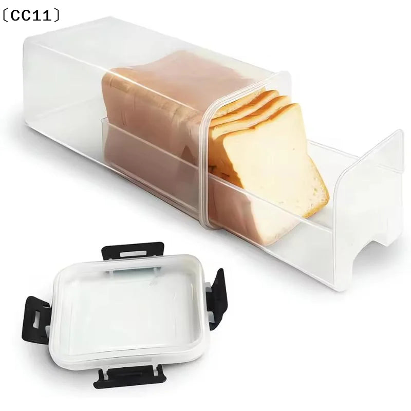Clear Airtight Bread Loaf Container with Lid – Bread Saver Box Bread Storage Container Qme