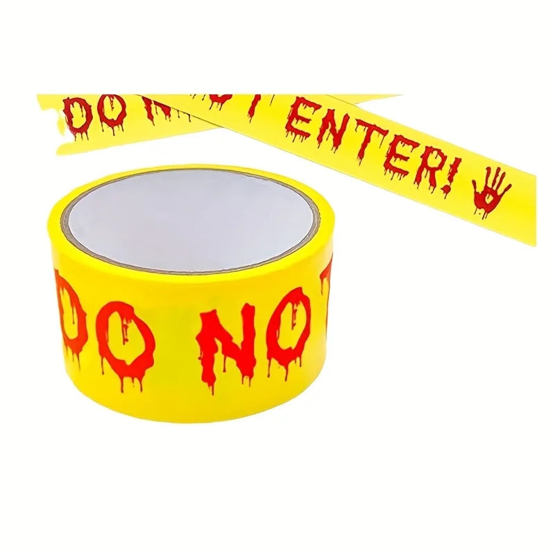 Halloween Warning Tape 1.9" x 82 Ft Indoor Outdoor Decor Halloween Decoration Tape Qme