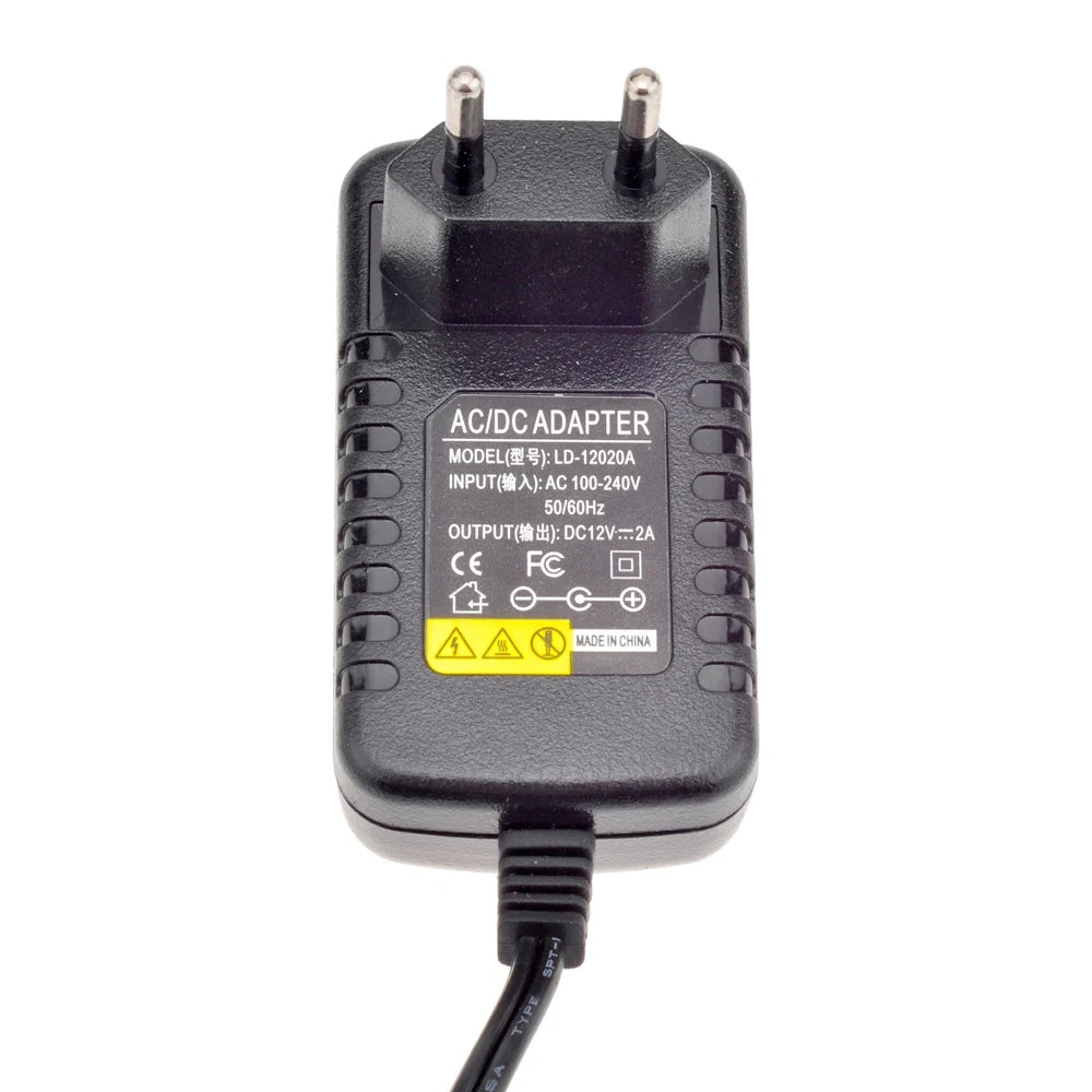 12V 2A AC/DC Power Adapter – EU UK AU US Plug | CCTV AC/DC Power Adapter Qme
