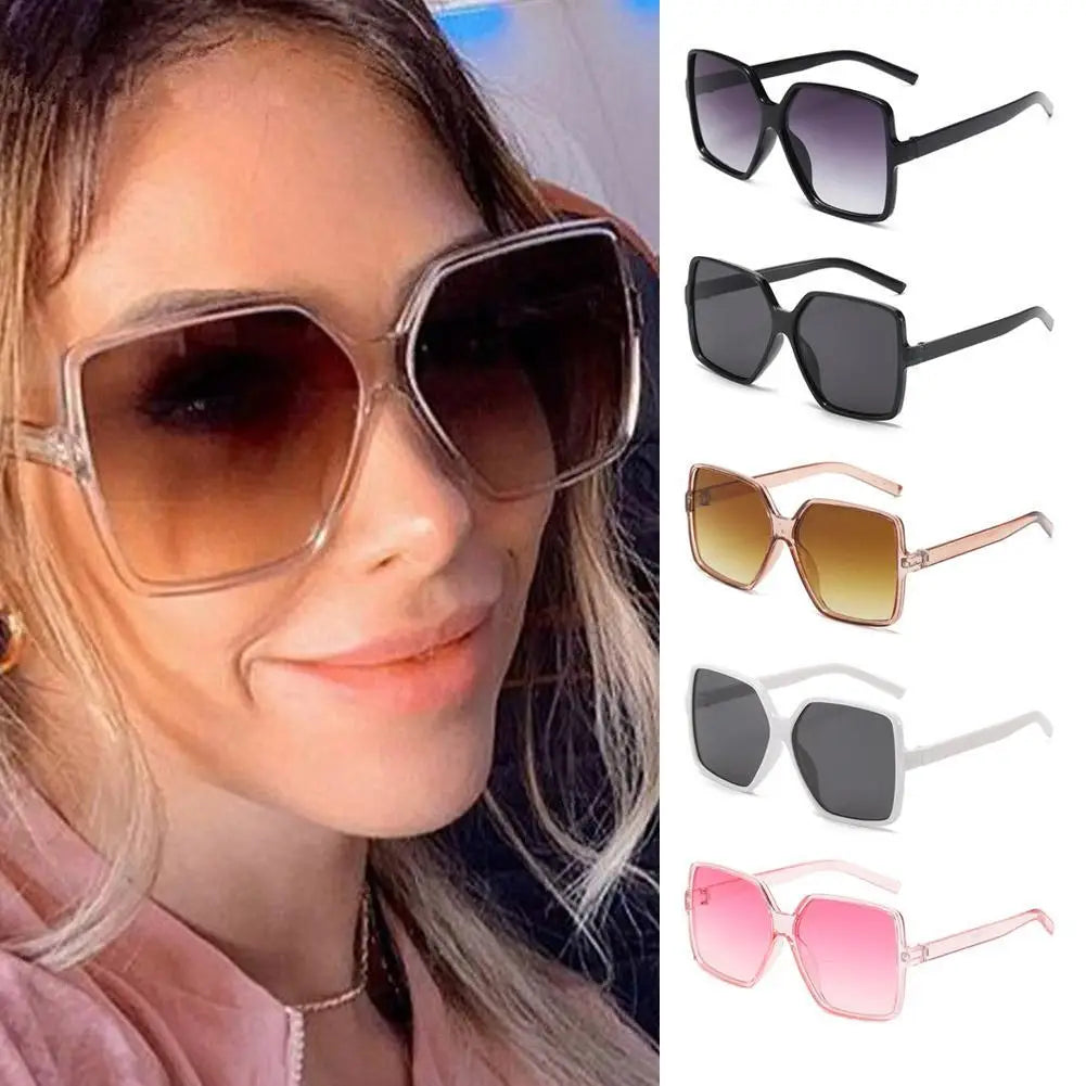Vintage Square Sunglasses – Big Frame Unisex Retro Shades Retro Sunglasses Qme