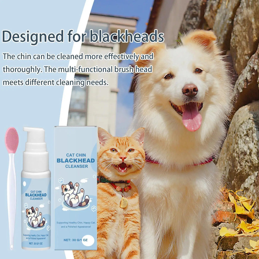 Cat Chin Cleaner Grooming Brush – Deep Cleanse for Cats Cat Grooming Brush Qme