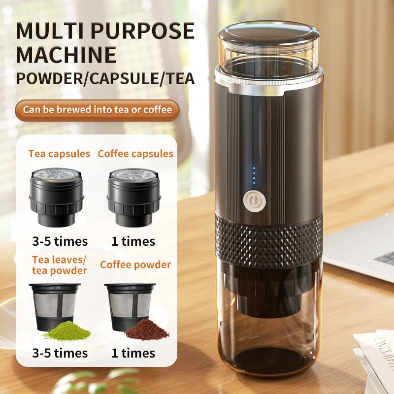 Portable Wireless Electric Coffee Machine – Mini Travel Brewer Portable Coffee Maker Qst
