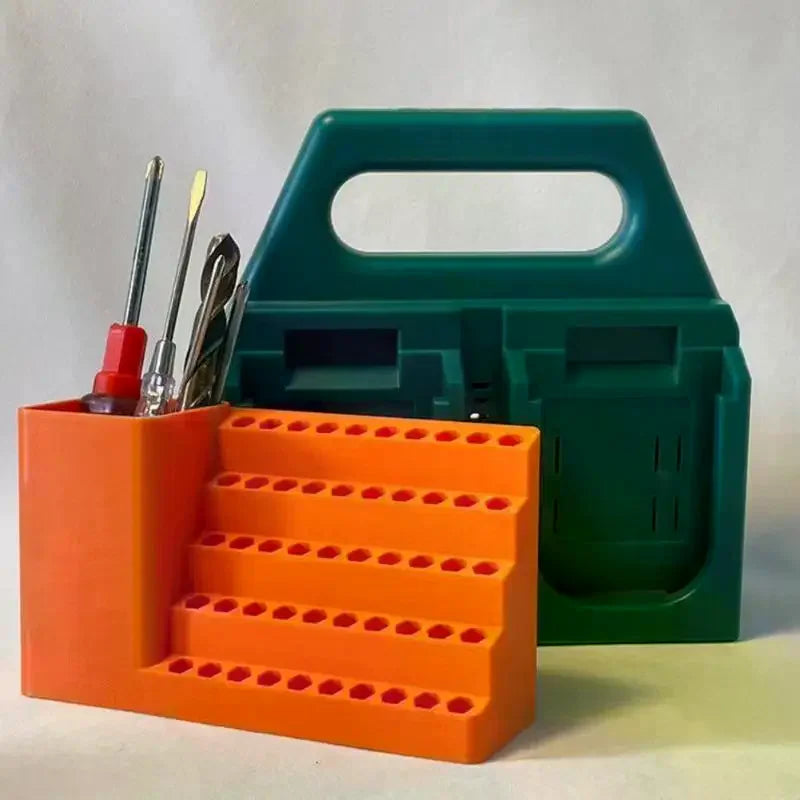 Aluminum Screwdriver Bit Organizer – Hex Shank Holder Stand Bit Organizer Stand Qme