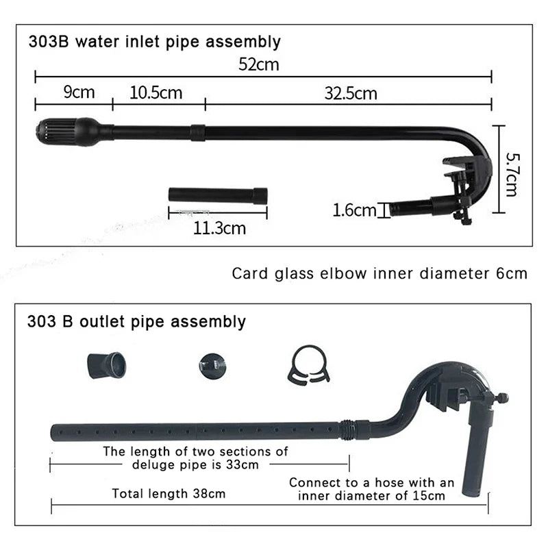 Aquarium Rain Spray Bar Canister Filter Outflow Pipe Kit Aquarium Filter Accessory Qme 303B Set