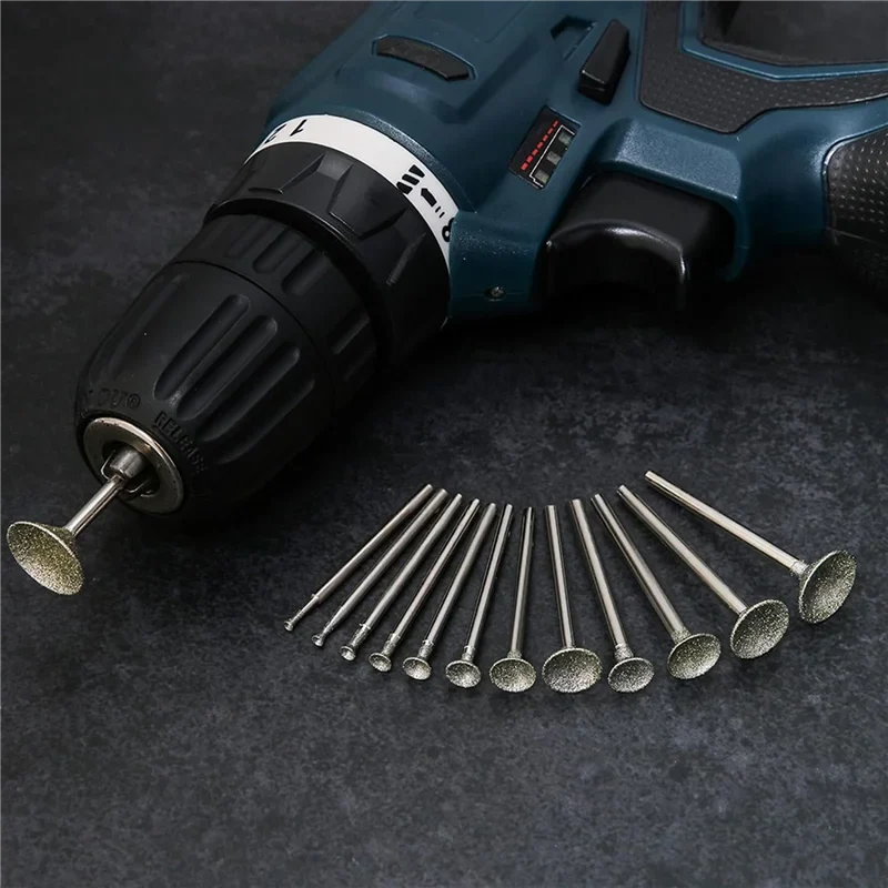 Diamond Burr Bits Set – Stone Carving & Polishing Kit for Dremel Rotary Tool Bit Set Qme